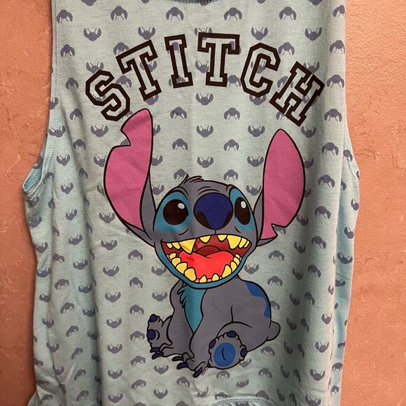 Hot Topic Junior Disney Lilo & Stitch Side Slit Girls Tank Top Large Super Soft - Picture 7 of 11